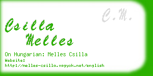 csilla melles business card